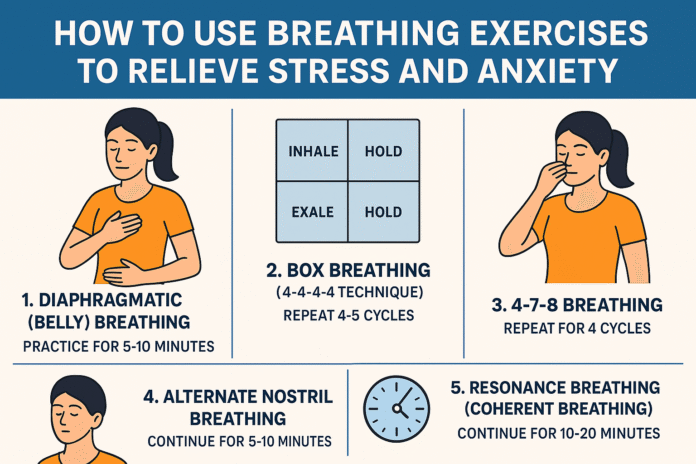 How to Use Breathing Exercises to Relieve Stress and Anxiety